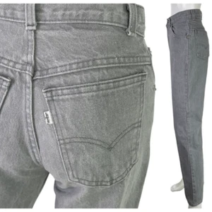 Vintage 1970's Levi's White Tab Gray Denim High Waist Jeans Size Juniors 9 - Picture 1 of 14