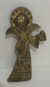 Adornos de Navidad de ángel de plástico dorado MCM vintage años 60 coro de canto Hong Kong - Imagen 1 de 7
