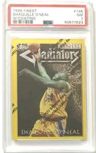 1996 Finest #146 Shaquille O'Neal W/Coating PSA NM 7 - Picture 1 of 2
