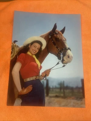Impresión fotográfica pin-up vintage de Jane Russell "Best of Pals" - marrón y Bigelow 1948 Foto 1 de 4