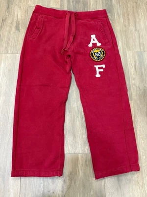 Pantalones deportivos Abercrombie & Fitch para hombre grandes rojos medianos Y2K vintage Foto 1 de 4