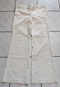 Nuevo con etiquetas Pantalones Express Design Studio Acampanados Leg Editor 12 Rayas Marfil W36 x L33 H276 - Imagen 1 de 12