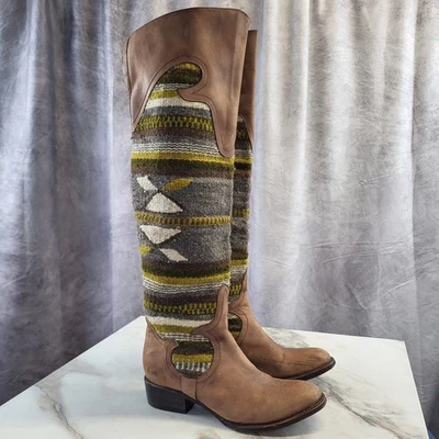 Free Bird By Steven CABAL Over Knee Wool Blanket Boots Women's Size 9 M - Image 1 of 4