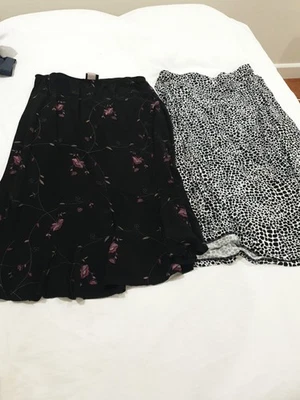 VTG JKLA Skirt Women L Floral Midi Y2K + Animal Print Size LP  Jones Wear Studio - Image 1 of 4