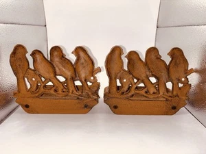 Vintage Cast Iron Bird Feeder Set Self Standing or Wall Mount Decorative - Picture 1 of 9