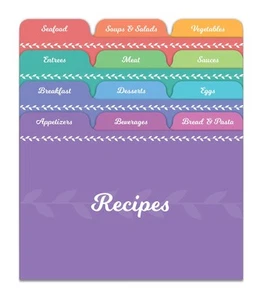 Jot & Mark Divisori per Carte da Ricetta - 24 Schede per Set, Funziona con Carte da 4x6 Pollici,... - Foto 1 di 5