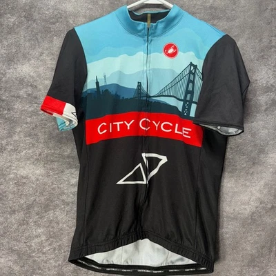 Castelli Cycling Jersey Mens Size L City Cycle Golden Gate Bridge San Francisco - Image 1 of 4