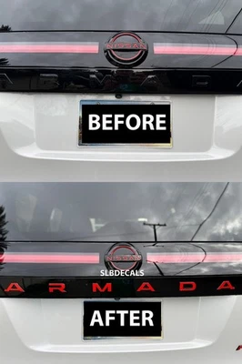 Calcomanías emblema puerta trasera solo se adapta a Nissan Armada 2025 2026 Foto 1 de 4