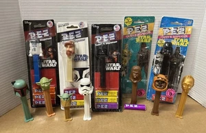 Vintage ‘97-2000s Star Wars PEZ Candy Dispensers Vader,R2D2,C3PO,Trooper,Wookie - Picture 1 of 11