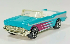 Matchbox 1957 Chevy Bel Air Convertible 3" Diecast 1:66 Scale Model Turquoise - Picture 1 of 10