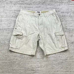 Mountain Khakis Canvas Cargo Shorts Men 35 Beige Tan Outdoor Hiker Preppy Casual - Picture 1 of 11