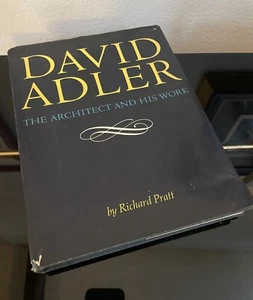 DAVID ADLER : The Architect and His Work by Richard Pratt 1970 HC DJ 1st EDITION - Picture 1 of 17