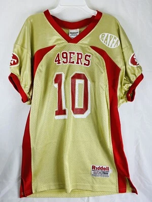 Riddell San Francisco 49er's #10 Gold/Red Mesh Short Sleeve Youth XL NFL Jersey - Image 1 of 4