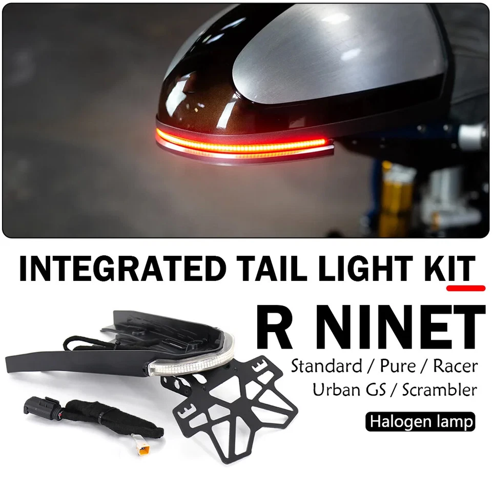For BMW R Nine T Pure Rear Integrated Tail Light Kit License Plate Holder - Image 1 of 4