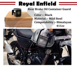 Fit For Royal Enfield "Himalayan 411 Black Rear Brake Oil Container Guard" - Picture 1 of 8