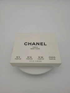 Chanel Four Pack Discontinued 3.5ml .12 Fl Oz Each No 5 19 22 Coco Parfum EDP - Picture 1 of 9
