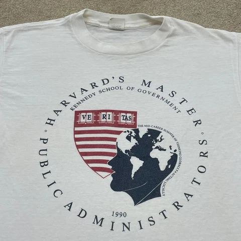 Harvard University Shirt Men Medium College School of Government Administrators Cover