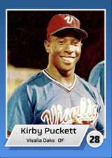 Custom Novelty Card Kirby Puckett Visalia Oaks
