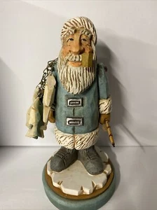 David Frykman The Arctic Fisherman “Santa w/ Pole & Fish” Figurine w/ Box - Picture 1 of 10