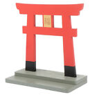 Handcrafted Miniature Shinto Shrine Statue with Torii Gate