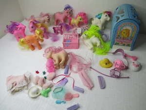 My Little Pony Lot some vintage 12 pony plus accesories - Picture 1 of 15