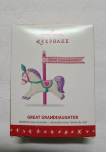 NEW Hallmark Great Granddaughter Carousel Horse '16 Keepsake Christmas Ornament  - Picture 1 of 7