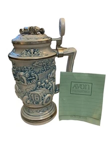 Avon Racing Car Stein 1989 Vintage Race Collectable Gift Hand Made Ceramic  - Picture 1 of 8