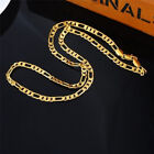 Fashion 18k Gold Plated Men's Punk Chain Necklace Women Long Necklace Jewe`sf