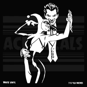 Joker und Harley Quinn Tanz - Comics - Batman Vinyl Aufkleber Sticker - Bild 1 von 2