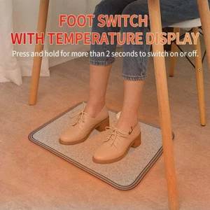 Electric Heated Foot Warmer Mat Toes Warming Heater Under Desk Home Office 55W - Picture 1 of 5