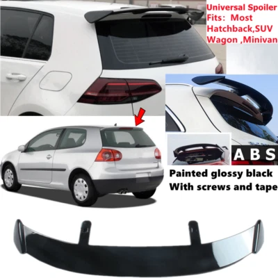 Universal Rear Roof Spoiler Top Wing Lip Gloss Black Fit For VW Rabbit 2006-2009 Foto 1 de 4