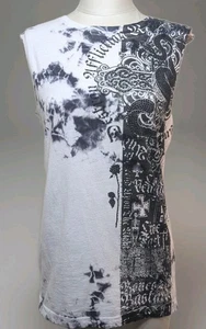 Affliction Graphic Tank Top Snake Skull Cross Punk Rock Edgy-No Size Tag - Picture 1 of 9