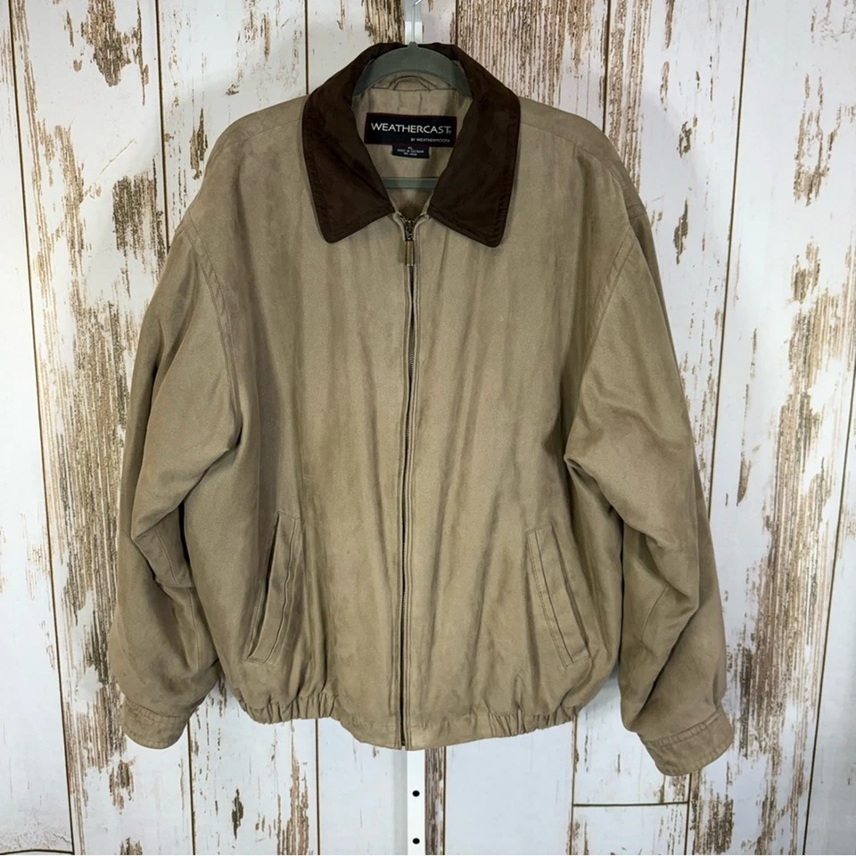 Weathercast by Weatherproof, Men's Beige and Brown Jacket. Size XL. - Image 1 of 4