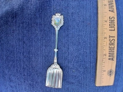 CUCHARA RECUERDO PLATA FRITZ REU 800 con ESMALTE Costa Rica Foto 1 de 4