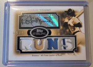 Robin Yount Auto 2008 Topps Sterling Quad Bat Jersey Relic 5/10 Brewers - Picture 1 of 2