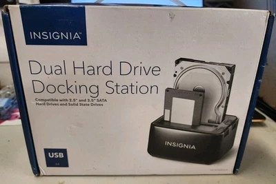 Insignia Dual Hard Drive Docking Station USB 3.0 for 2.5"/3.5" SATA HDD SSD - Image 1 of 4