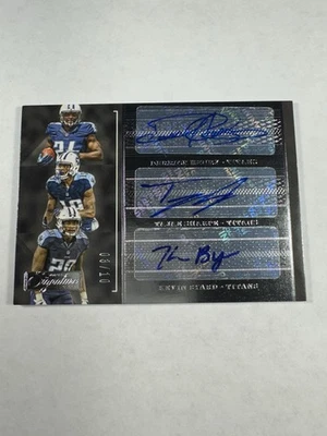 2016 Panini SignatureSeries Derrick Henry RC Kevin Byard RC Tajae Sharp/10#ST-TT - Image 1 of 4
