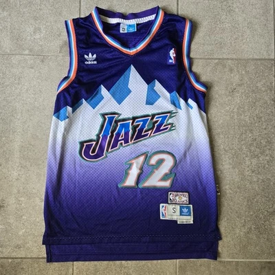 Camiseta Adidas John Stockton Utah Jazz Talla S Madera Dura Clásicos NBA Baloncesto #12 Foto 1 de 4