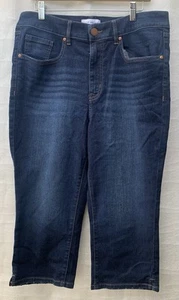 Lane Bryant Capri Jeans Womens 14 Blue Dark Wash High-Rise Pedal - Picture 1 of 13