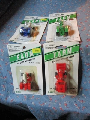 NOC 4 Boley Farm Diecast with Plastic Tractors 1 Other  Card Backing is 3 x 5 In - Image 1 of 4