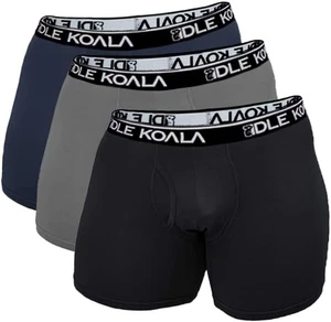 3-12 Pack Men's Bamboo Underwear Boxer Briefs Flex Waistband Black Navy Grey - Picture 1 of 7