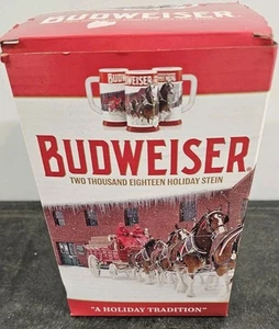 2018 Budweiser Anheuser Busch Beer Holiday Christmas Stein NEW. P5 - Picture 1 of 8