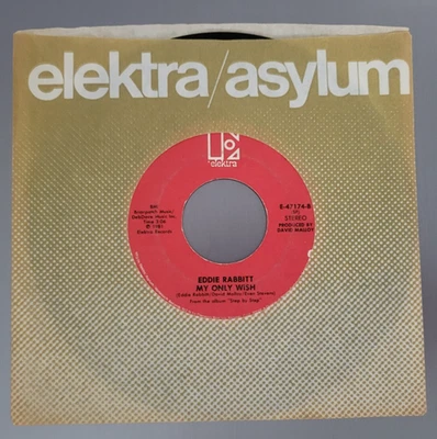 1981 EDDIE RABBITT Step by Step & My Only Wish ELEKTRA RECORDS E47174 45rpm - Image 1 of 3