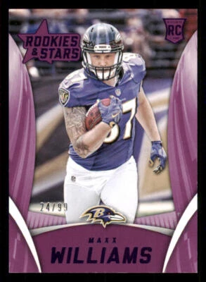 2015 Rookies and Stars Purple #152 Maxx Williams /99 - Image 1 of 2