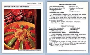 Savory Sweet Peppers #21F Southwest McCall's Great American Recipe Card - Picture 1 of 1