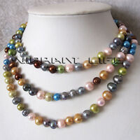 22.5" 7-9mm Multi Color Freshwater Pearl Necklace MC2