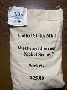 2005-D Westward Journey Nickels 500ct $25 Mint sealed Canvas Bag "Ocean View" - Picture 1 of 1