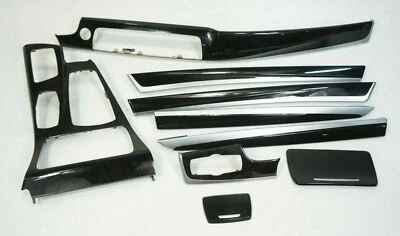 BMW F10 535I 528I 550I 2011-2013 tablero puerta consola madera oscura estilo molduras juego de 9 Foto 1 de 4