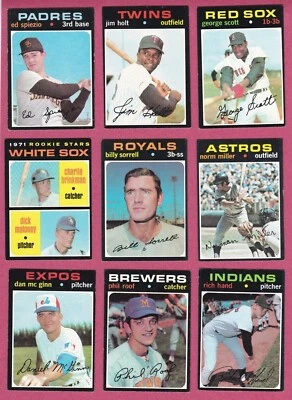 1971 Topps Baseball Cards - EX+ to EXMT commons to complete your set - Image 1 of 3