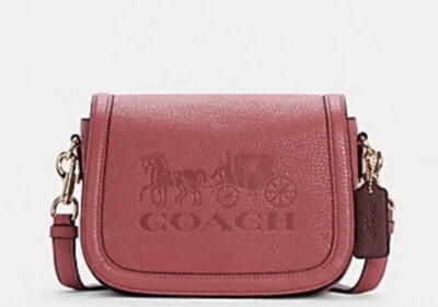 Bolso Coach Saddle con Cartera Caballo y Carruaje Dorado/Amapola Malva Rojo Silenciado y2k Kawaii Foto 1 de 4